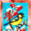 DIY Needlepoint Kit "Tit on a rowan" 5.9"x7.9"