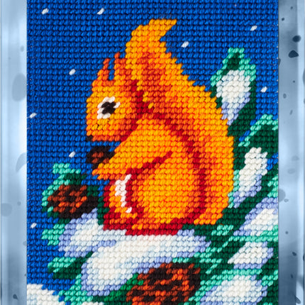 DIY Needlepoint Kit "Squirrel" 5.9"x7.9"