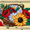 DIY Needlepoint Kit "Wildflowers in a basket" 5.9"x9.8" / 15x25 cm