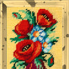 DIY Needlepoint Kit "Bouquet of poppies and daisies" 5.9"x9.8" / 15x25 cm