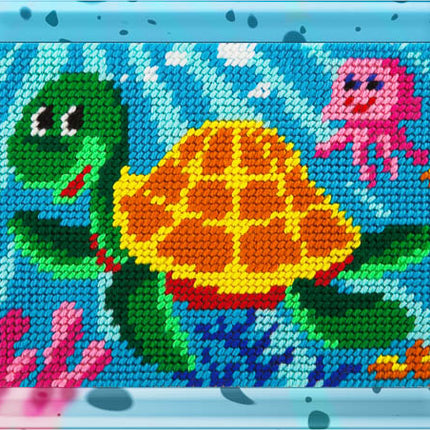 DIY Needlepoint Kit "Turtle" 5.9"x9.8" / 15x25 cm