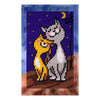 DIY Needlepoint Kit "Cats in love" 5.9"x9.8" / 15x25 cm