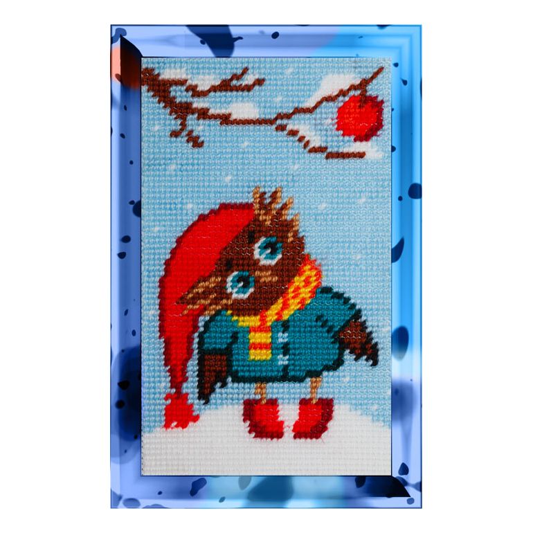 DIY Needlepoint Kit "Owlet" 5.9"x9.8" / 15x25 cm