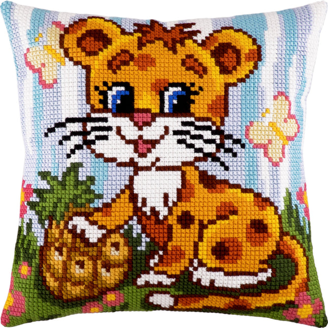 Cross Stitch Pillow Kit "Little Leo"