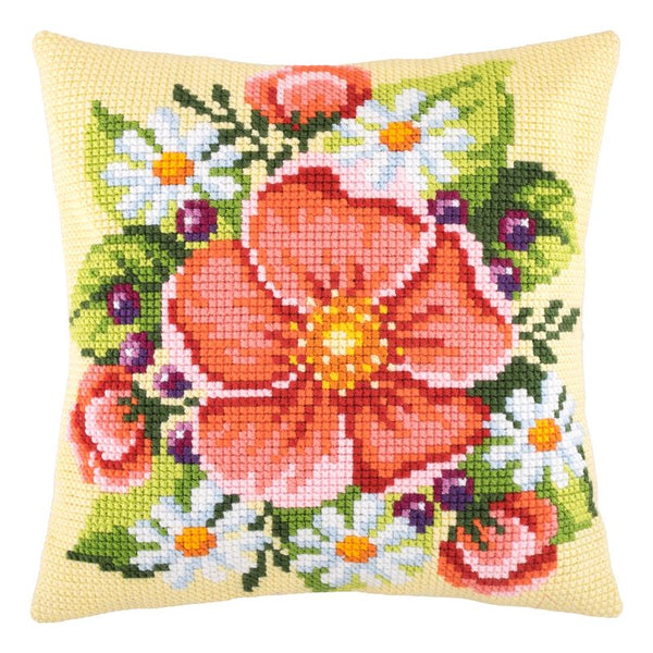 Cross Stitch Pillow Kit "Bouquet"
