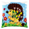 Cross Stitch Pillow Kit "Hedgehog with Dandelions"