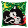 Cross Stitch Pillow Kit "Kitten under the Moon"
