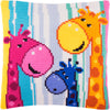 Cross Stitch Pillow Kit "Giraffes"