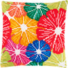 Cross Stitch Pillow Kit "Rainbow of Flowers"