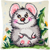 Cross Stitch Pillow Kit "Funny Mouse"