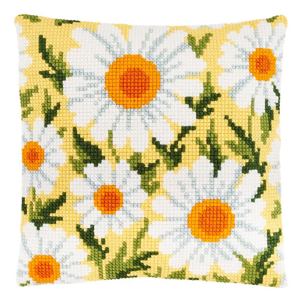 Cross Stitch Pillow Kit "Daisies"