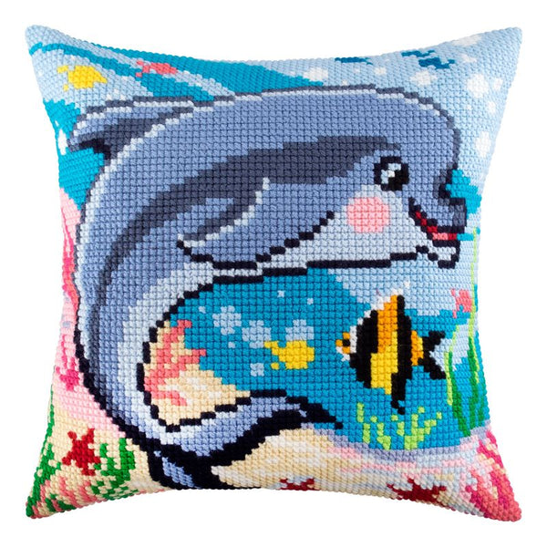 Cross Stitch Pillow Kit "Dolphin"