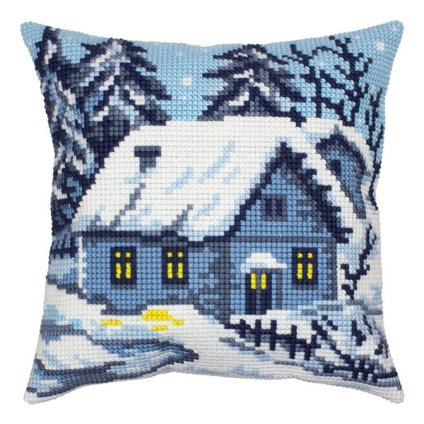 Cross Stitch Pillow Kit "Winter landscape"