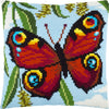 Cross Stitch Pillow Kit "Peacock Butterfly"