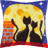 Cross Stitch Pillow Kit "Cats on the Roof"