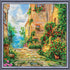 DIY Bead Embroidery Kit "Flower street" 12.6"x12.6" / 32.0x32.0 cm