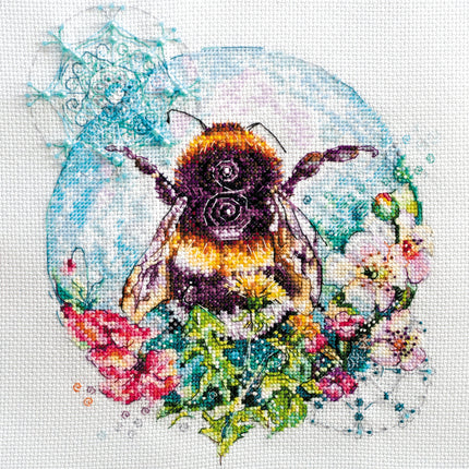 DIY Cross Stitch Kit "Caramel spider web" 7.5"x8.7"