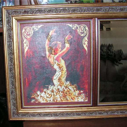 DIY Bead Embroidery Kit "Catherine" 9.1"x11.0" / 23.0x28.0 cm