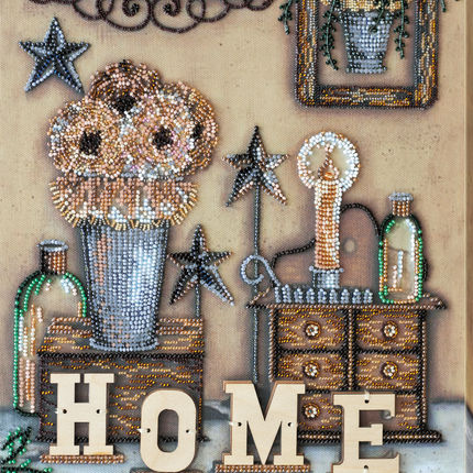 DIY Bead Embroidery Kit "Family  relations" 10.2"x15.4" / 26.0x39.0 cm