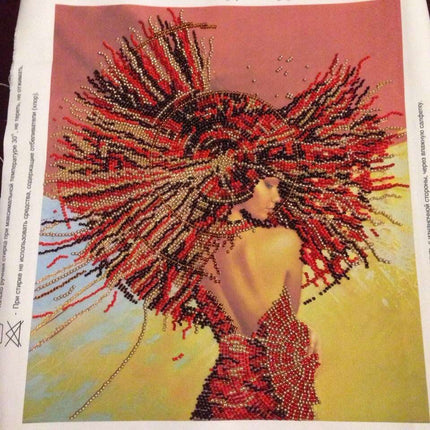 DIY Bead Embroidery Kit "Vivian" 10.2"x11.8" / 26.0x30.0 cm