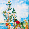 DIY Bead Embroidery Kit "Flowers on the shore" 9.4"x13.8" / 24.0x35.0 cm