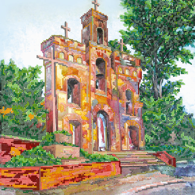Canvas for bead embroidery "Bell" 11.8"x11.8" / 30.0x30.0 cm