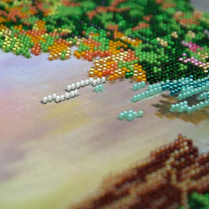 DIY Bead Embroidery Kit "Morning haze" 19.7"x11.8" / 50.0x30.0 cm