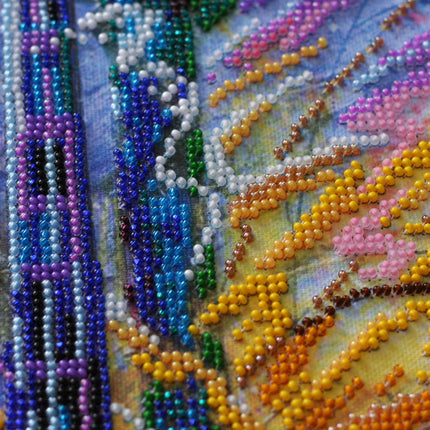DIY Bead Embroidery Kit "Guitar sounds" 8.7"x15.0" / 22.0x38.0 cm