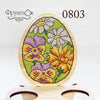 DIY Cross stitch kit on wood "Easter Egg with a stand" 3.0x3.7 in / 7.5x9.5 cm