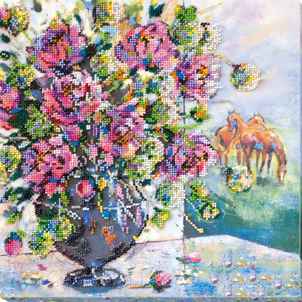 DIY Bead Embroidery Kit "Brightening" 11.8"x11.8" / 30.0x30.0 cm