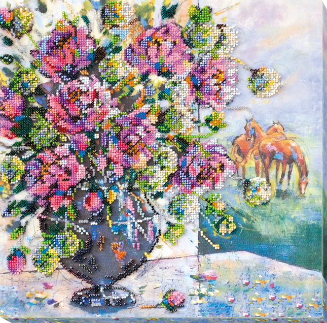 DIY Bead Embroidery Kit "Brightening" 11.8"x11.8" / 30.0x30.0 cm