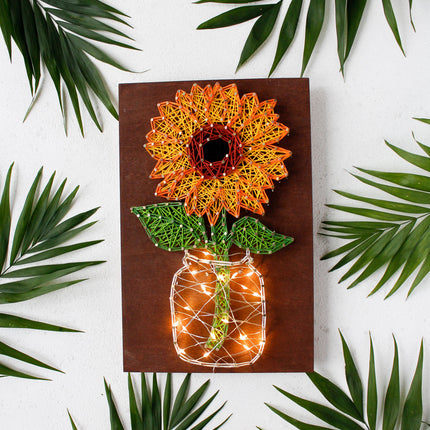 String Art Creative DIY Kit "Sunflower" 7.5"x11.4" / 19.0x29.0 cm