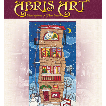 DIY Cross Stitch Kit "Winter house" 7.6"x15.0"