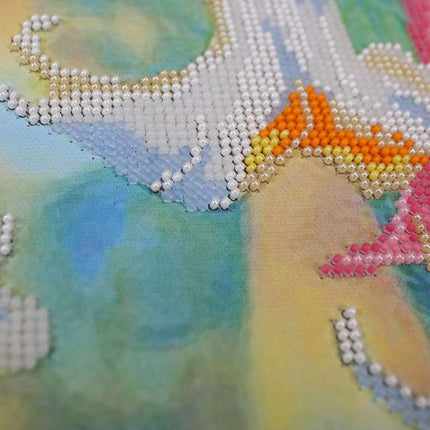 DIY Bead Embroidery Kit "Angel's Trumpet" 16.9"x12.6" / 43.0x32.0 cm