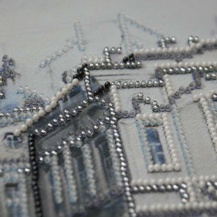 DIY Bead Embroidery Kit "Frosty sunrise" 17.7"x12.6" / 45.0x32.0 cm
