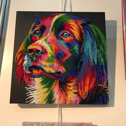 DIY Bead Embroidery Kit "Faithful friend" 11.8"x11.8" / 30.0x30.0 cm