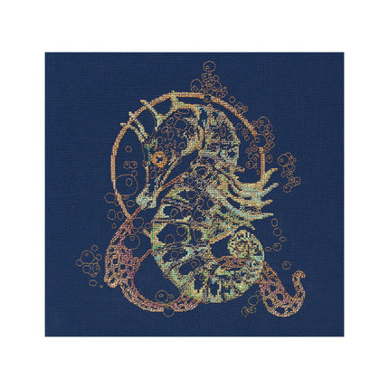 DIY Cross Stitch Kit "Sea Horse" 9.1"x9.8"
