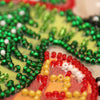 DIY Bead Embroidery Kit "Holiday trivia"  5.9"x5.9" / 15.0x15.0 cm