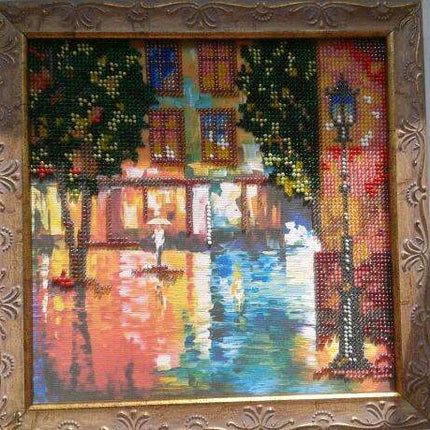 Canvas for bead embroidery "Autumn Fantasy" 7.9"x7.9" / 20.0x20.0 cm
