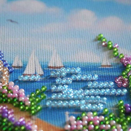 DIY Bead Embroidery Kit "Horizon"  5.9"x5.9" / 15.0x15.0 cm