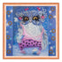 DIY Bead Embroidery Kit "Owl and alarm clock"  5.9"x5.9" / 15.0x15.0 cm