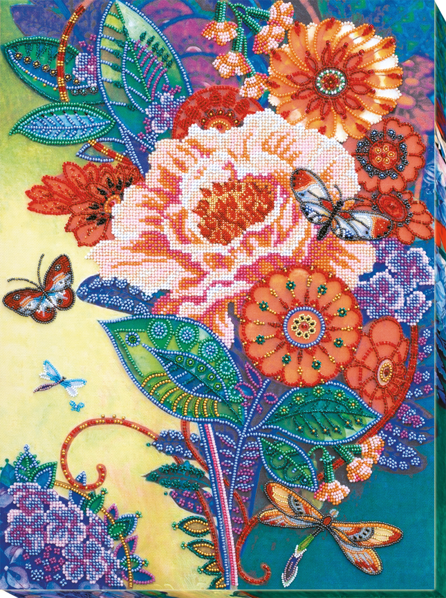 DIY Bead Embroidery Kit "Color magic" 12.2"x16.5" / 31.0x42.0 cm