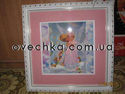 Canvas for bead embroidery "Cupids" 7.9"x7.9" / 20.0x20.0 cm