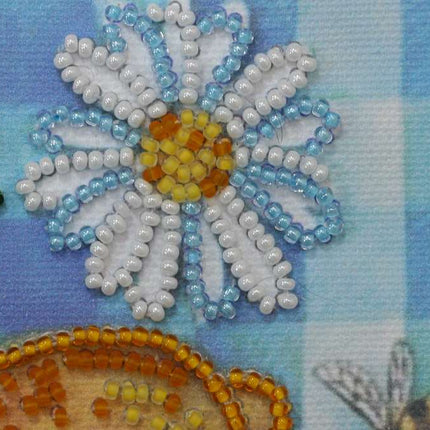 DIY Bead Embroidery Kit "The summer limons"  5.9"x5.9" / 15.0x15.0 cm