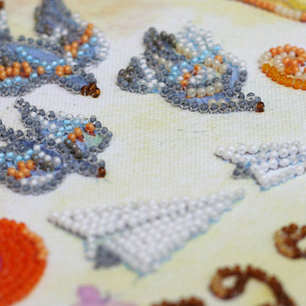 DIY Bead Embroidery Kit "Made from a miracle" 11.0"x13.4" / 28.0x34.0 cm