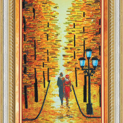 DIY Bead Embroidery Kit "Avenue" 9.4"x17.3" / 24.0x44.0 cm