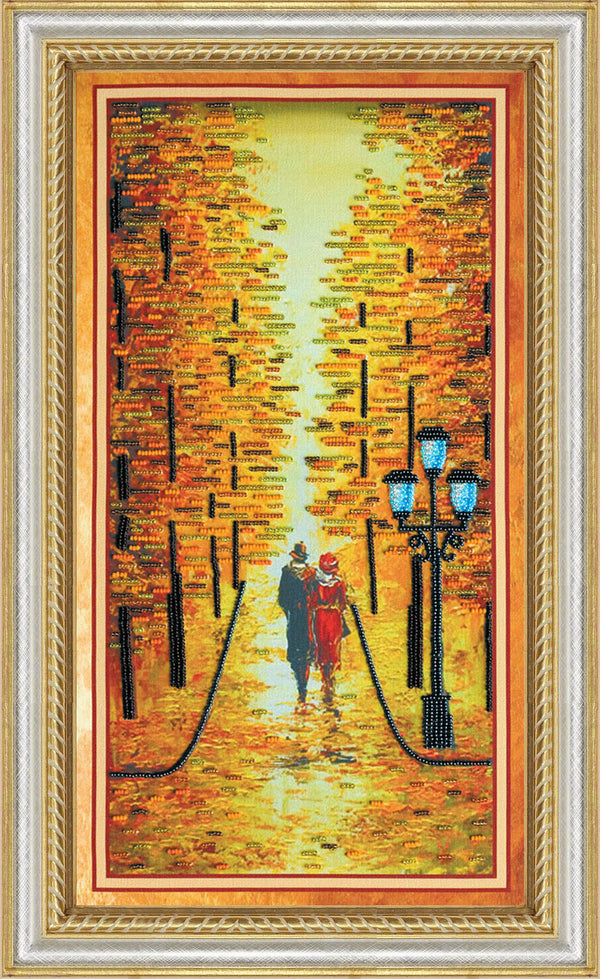 DIY Bead Embroidery Kit "Avenue" 9.4"x17.3" / 24.0x44.0 cm