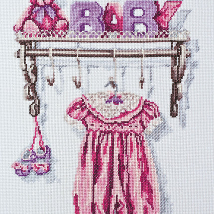 DIY Cross Stitch Kit "Baby. Girl" 9.1"x12.8"