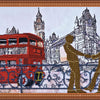 DIY Bead Embroidery Kit "The London lifestyle – 3" 21.3"x11.8" / 54.0x30.0 cm