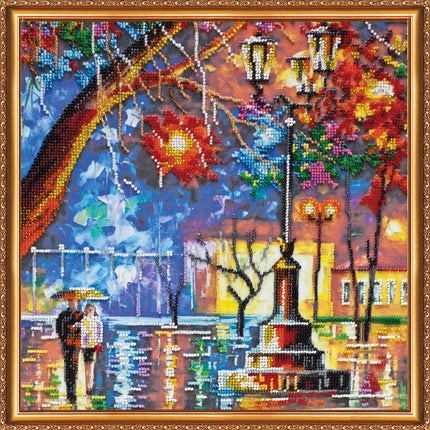 DIY Bead Embroidery Kit "Kaleidoscope" 11.8"x11.8" / 30.0x30.0 cm